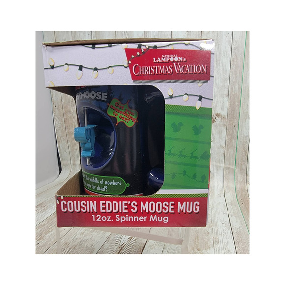 National Lampoon’s Christmas Vacation Cousin Eddie's Moose Spinner Ceramic Mug - Picture 4 of 6